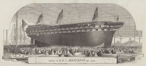 HMS Agamemnon, 90 Guns laukaisu tekijältä Edwin Weedon