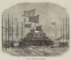 HMS Cyclopsin vesillelasku Blackwallissa tekijältä Edwin Weedon