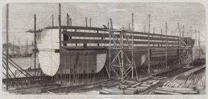 Great Eastern Steam-Ship -rakennus Stocksissa, Millwall, 22 500 tonnin taakka