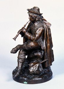 Boy in Hat, n. 1870 (pronssi) tekijältä Edwin Weissenfels