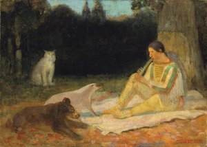 Huilusoittaja, 1800-luvun loppu - 1900-luvun alku.