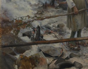 Ikan alla (Pensasjätteen polttaminen) tekijältä Eero Järnefelt