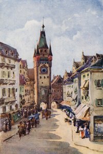 Rein: Freiburg-im-Breisgau (värilitografia). tekijältä Effie Jardine