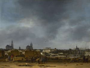 Näkymä Delftiin vuoden 1654 räjähdyksen jälkeen