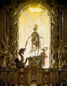 Arkkitehti Cosmas Damian Asam (1686-1739) ja Egid Quirin Asam (1692-1750) Saint George and the Dragon Church of Saints George ja Martin. 1716-1751 Weltenburg, Saksa tekijältä Egid Quirin Asam