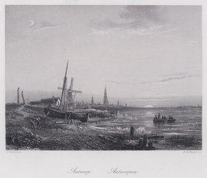 Antwerpen (kaiverrus) tekijältä Egidius Linnig