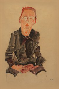 2022 NYR 20682 0724 000(egon schiele istuva poika kädet ristissä muotokuvatutkimus dr oska011034) tekijältä Egon Schiele