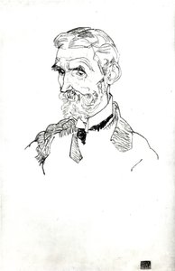 Muotokuva taiteilijan appi, Johann Harms, 1915 tekijältä Egon Schiele