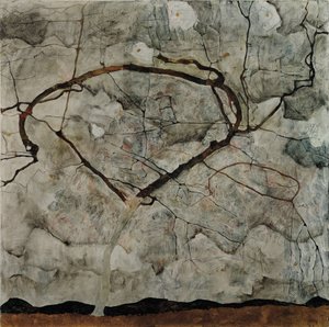 Syksypuu myrskyisässä ilmassa, 1912 tekijältä Egon Schiele