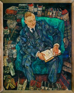 Bildnis Dr. Hugo Koller ... (maalaus kankaalle) tekijältä Egon Schiele
