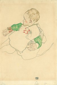 Lapsi vihreät hihat tekijältä Egon Schiele