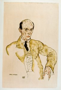 Säveltäjä Arnold Schoenberg, Komponisty Arnolf Schoenberg Gouache, ... (gouache) tekijältä Egon Schiele