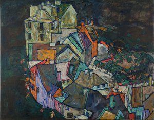 Talojen puolikuu III tekijältä Egon Schiele