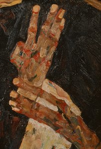 Runoilija (öljy kankaalle) tekijältä Egon Schiele