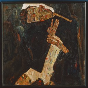 Runoilija (öljy kankaalle) tekijältä Egon Schiele