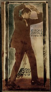 Egon Schiele kädet koholla ... (kuva) tekijältä Egon Schiele