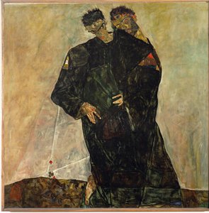 Erakkoja. Egon Schiele ja Gustav Klimt (öljy kankaalle). tekijältä Egon Schiele