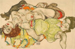 Naispuoliset rakastajat tekijältä Egon Schiele