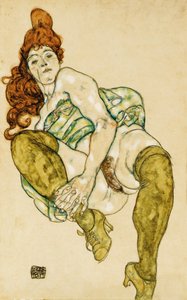 Naisen alaston oikea jalka, 1917