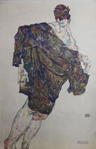 Figuuri ja vaippa, 1913. tekijältä Egon Schiele