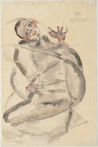 Minä kestän mielelläni taiteen ja rakkaideni puolesta, 1912 tekijältä Egon Schiele
