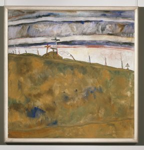 Kalvarienberg (maalaus kankaalle) tekijältä Egon Schiele