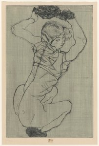 Kyyristynyt nainen tekijältä Egon Schiele