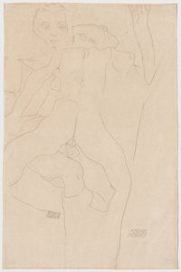 rakastavaiset Rakastava pari, 1911 tekijältä Egon Schiele