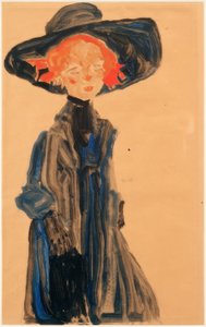 Tyttö sinisessä tekijältä Egon Schiele