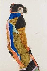 Moah. Egon Schielen (1890-1918) työ, akvarelli ja guassi paperille tekijältä Egon Schiele