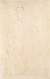 Alaston tyttö; Madchenakt, 1912 tekijältä Egon Schiele