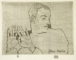 Arthur Roesslerin muotokuva tekijältä Egon Schiele