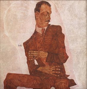 Arthur Roesslerin muotokuva, 1910. tekijältä Egon Schiele