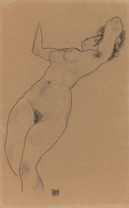 makuuasentoon alaston; Makaava alastonkuva, 1918