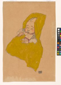 Säugling im Wickelpolster tekijältä Egon Schiele