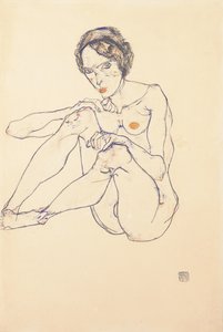 Istuva nainen, 1914