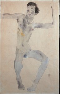 Omakuva, 1911 tekijältä Egon Schiele