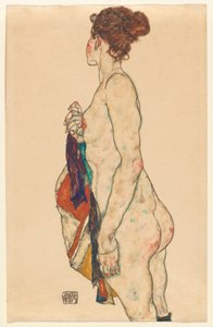 Seisova alaston kuviollinen viitta, 1917