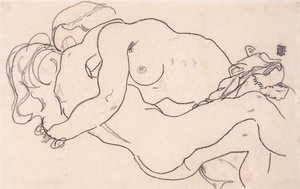 Kaksi syleilevää naislakia, 1918