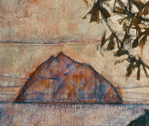 Versinkende Sonne (öljy kankaalle) tekijältä Egon Schiele