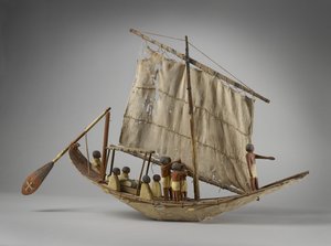 Hautausvenemalli, Beni Hasanista, luultavasti Keski-Britanniasta, n. 2060-1786 (sekoitettu media) (katso myös 419821) tekijältä Egyptian