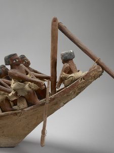 Hautausvenemalli, Beni Hasanista, luultavasti Keski-Britanniasta, n. 2060-1786, 107032:n sekamedian yksityiskohta tekijältä Egyptian