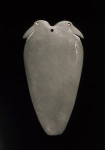 Paletti kahdella linnulla, myöhäisestä Naqada II -kaudesta varhaiseen Naqada III -kauteen (3500-3050 eKr.) Edfusta, Assuanin maakunnasta (liuskekivi) tekijältä Egyptian