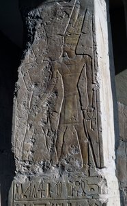 Bas-reliefi, Kuningatar Hatšepsutin hautatemppeli, Djeser-Djeseru (Pyhäin pyhimys), Deir el-Bahri, Luxor, Thebe (Unescon maailmanperintökohde). tekijältä Egyptian 18th Dynasty