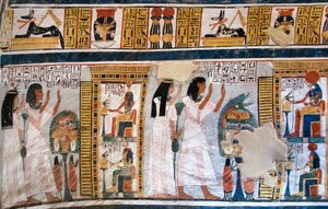 Egyptiläinen antiikki: Royn haudan ihmiset tekijältä Egyptian 18th Dynasty
