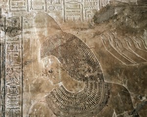 Egyptiläinen antiikki: reliefi Kha em Hetin (Khaemhat) haudasta, Amenophis III:n (TT57) hovihuoneen ullakkotarkastaja ja kirjuri. 18. dynastia. 1530-1290 eaa. Vallee des Nobles. Luxor, Länsiranta, Egypti tekijältä Egyptian 18th Dynasty