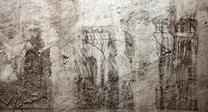 Egyptiläinen antiikin aika: keskeneräiset piirustukset, jotka koristavat Vizir Ramosen hautaa (18. dynastia). Luxor, Länsiranta, Egyptin aatelisten hauta tekijältä Egyptian 18th Dynasty