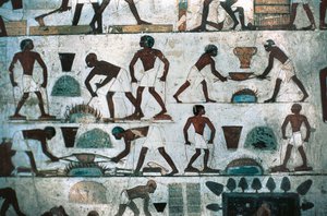Operacions de foneria, Mur Sud de la Tomba de Rekhmire, Regne Nou (pintura mural) finlandès tekijältä Egyptian 18th Dynasty