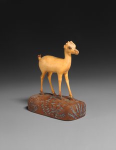 Gazelli, c. 1390–1353 eaa. (norsunluu, puu, sinipigmenttiukko) tekijältä Egyptian 18th Dynasty