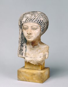 Amarna Princessin pää, n. 1353-37 eKr. (kalkkikivi) tekijältä Egyptian 18th Dynasty